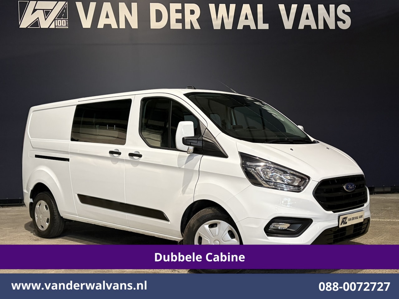 Ford Transit Custom - 2.0 TDCI 130pk Automaat L2H1 Dubbele Cabine Euro6 Airco | 6-Zits | Camera | Navigatie | Ap - AutoWereld.nl