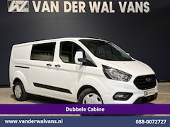 Ford Transit Custom - 2.0 TDCI 130pk Automaat L2H1 Dubbele Cabine Euro6 Airco | 6-Zits | Camera | Navigatie | Ap