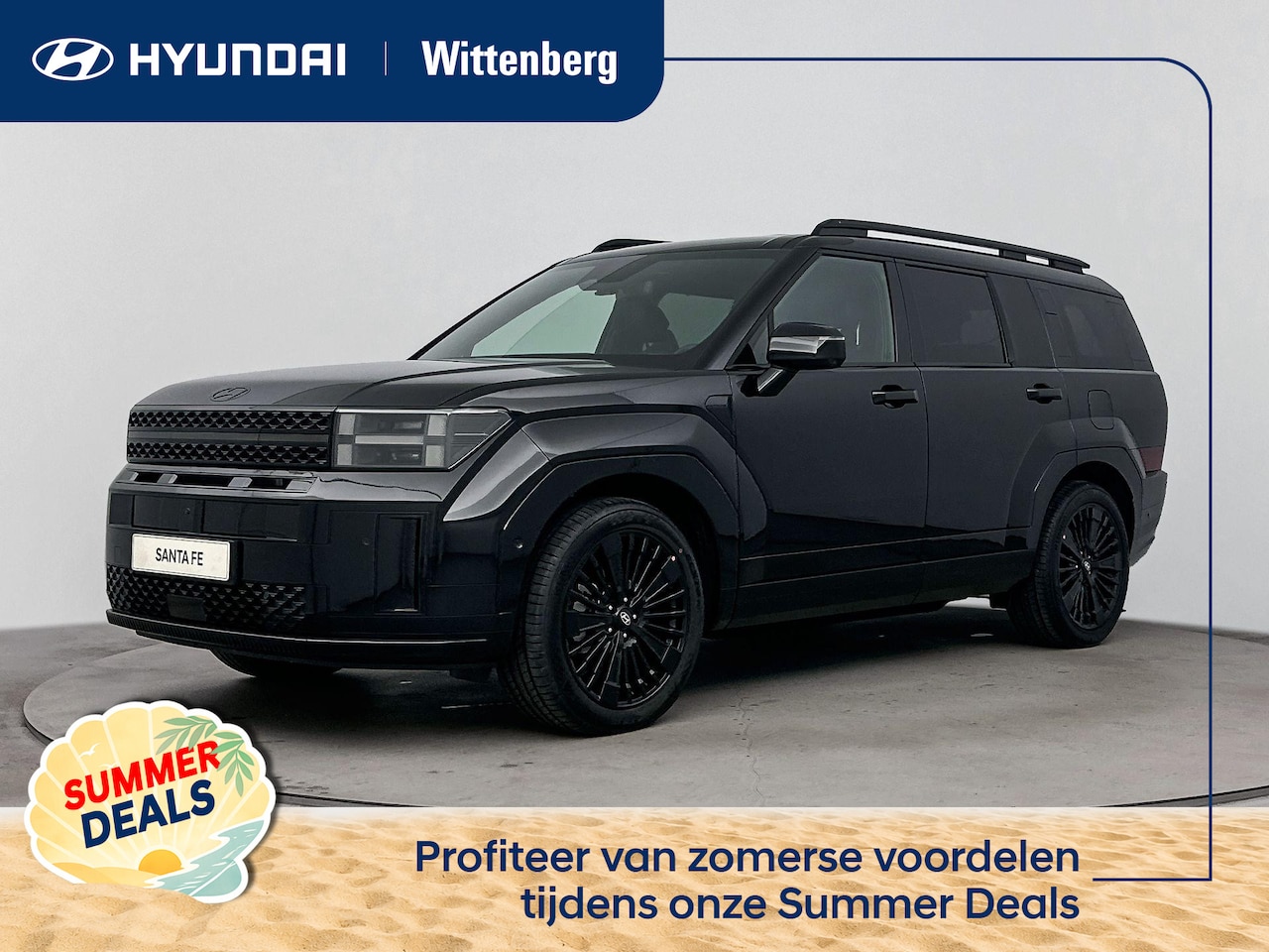 Hyundai Santa Fe - 1.6 T-GDI PHEV Black Line 4WD 7p | 20 inch Lichtmetalen velgen | Lederen bekleding | Stuur - AutoWereld.nl
