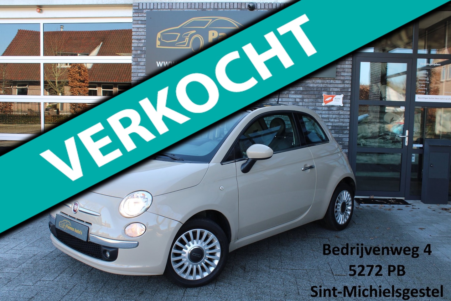 Fiat 500 - 1.2 Lounge Cappuccino, Leer, City, Automaat, Multistuur, Onderhouden! - AutoWereld.nl
