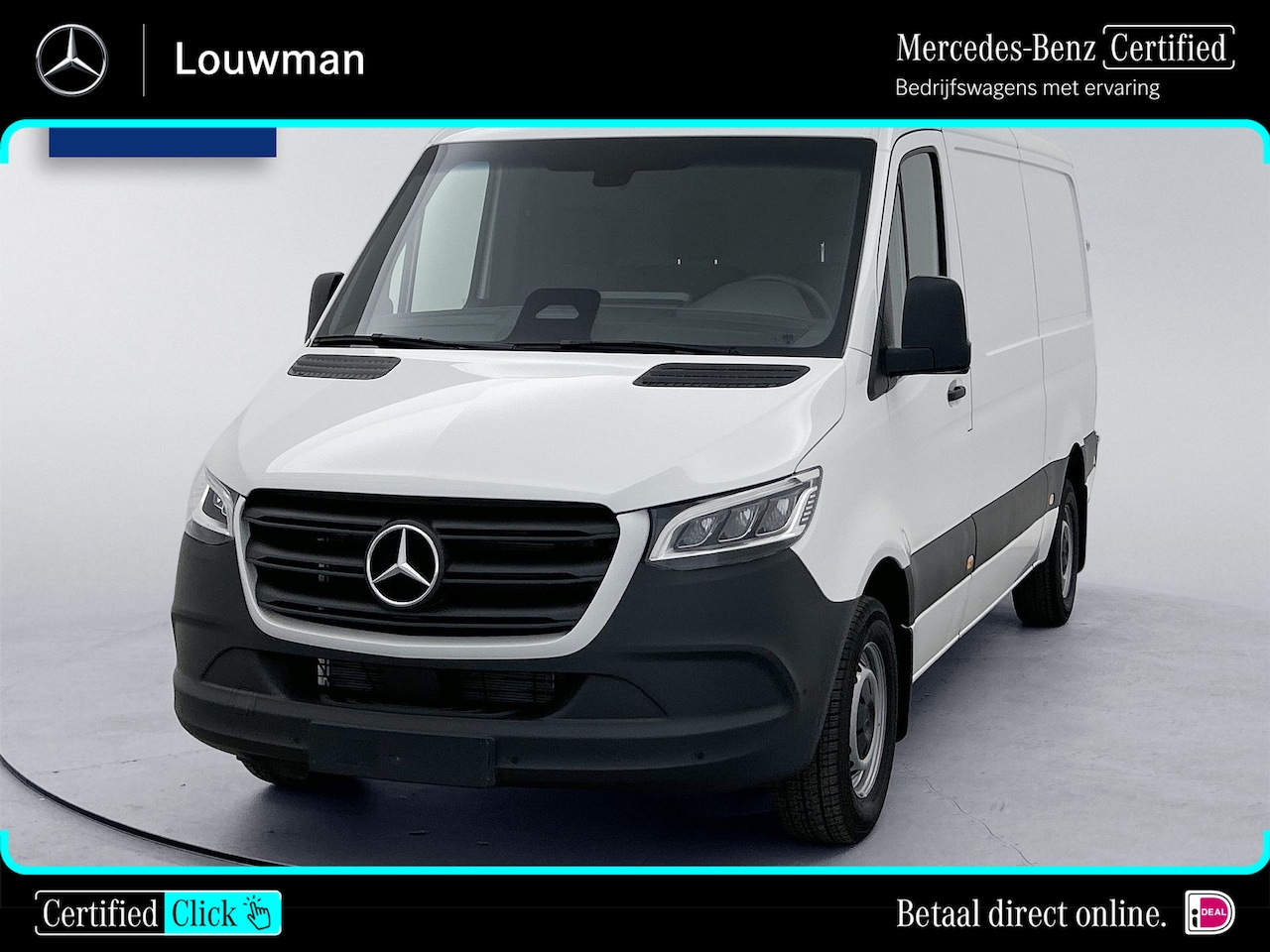 Mercedes-Benz Sprinter - 319 CDI L2H1 Pro Led Trekhaak Navigatie Parkeerpakket Carplay Betimmering BPM vrij Stoelve - AutoWereld.nl