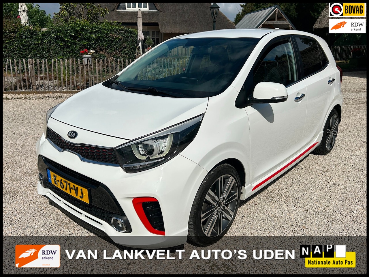 Kia Picanto - 1.2 CVVT GT-Line Automaat leder, navi, - AutoWereld.nl