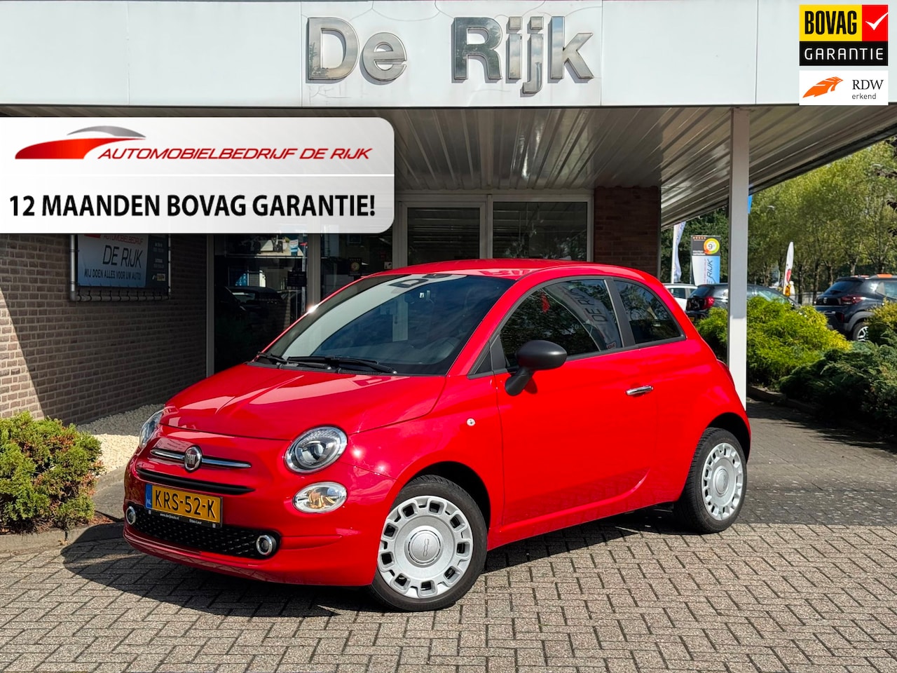 Fiat 500 - 1.0 Hybrid | Carplay/Android, Airco, Cruise, PDC, DAB | - AutoWereld.nl