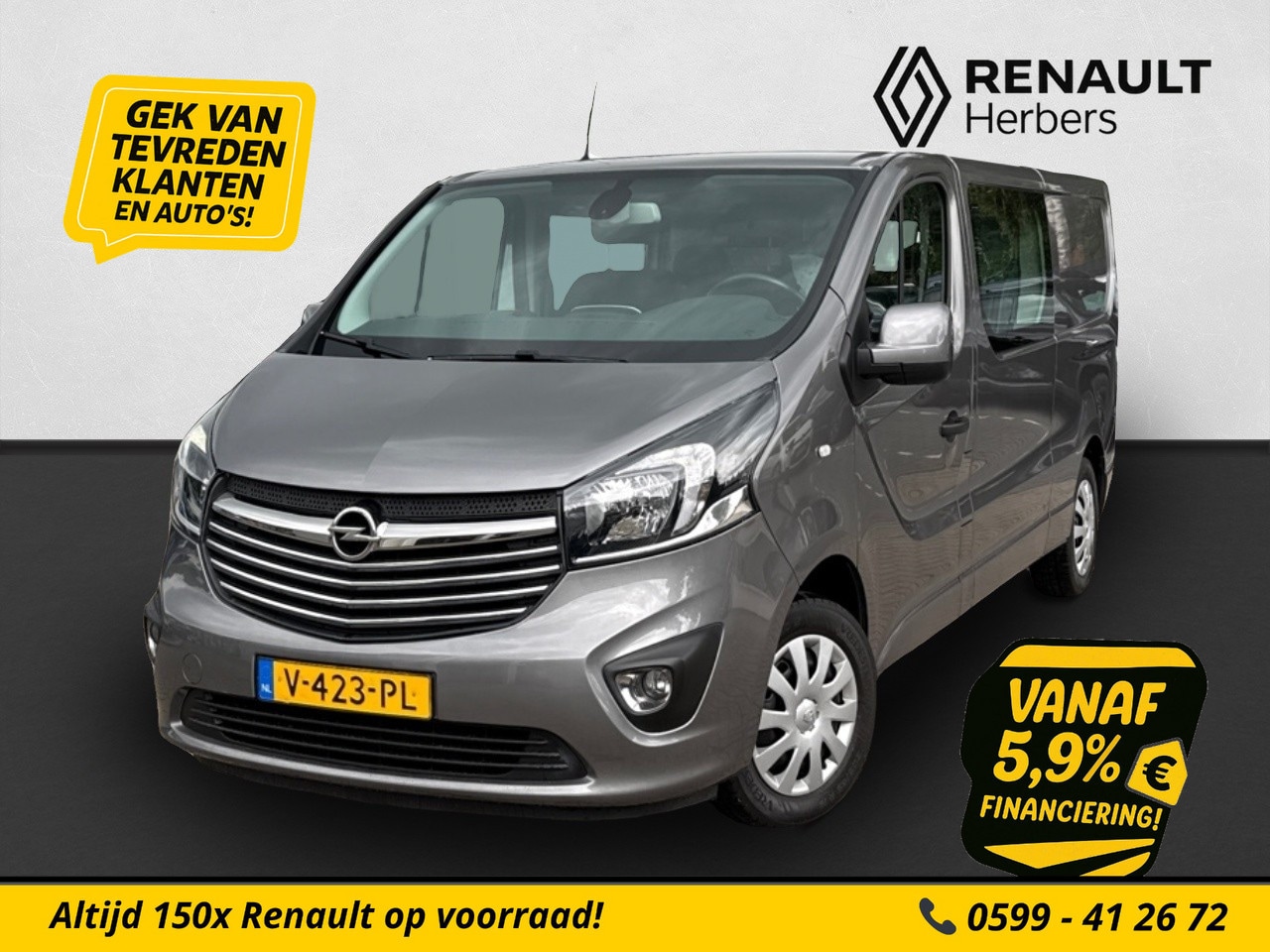 Opel Vivaro - 1.6 CDTI L2H1 DC Sport EcoFlex CRUISE / CAMERA / TREKHAAK / AIRCO / PDC - AutoWereld.nl