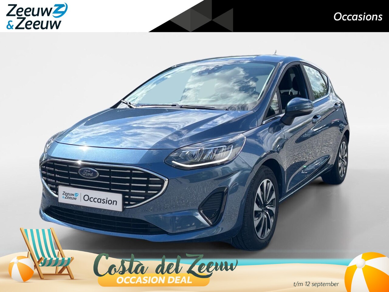 Ford Fiesta - 1.0 EcoBoost Hybrid Titanium | Stoel/stuur en voorruitverwarming | Cruise control | Parkee - AutoWereld.nl