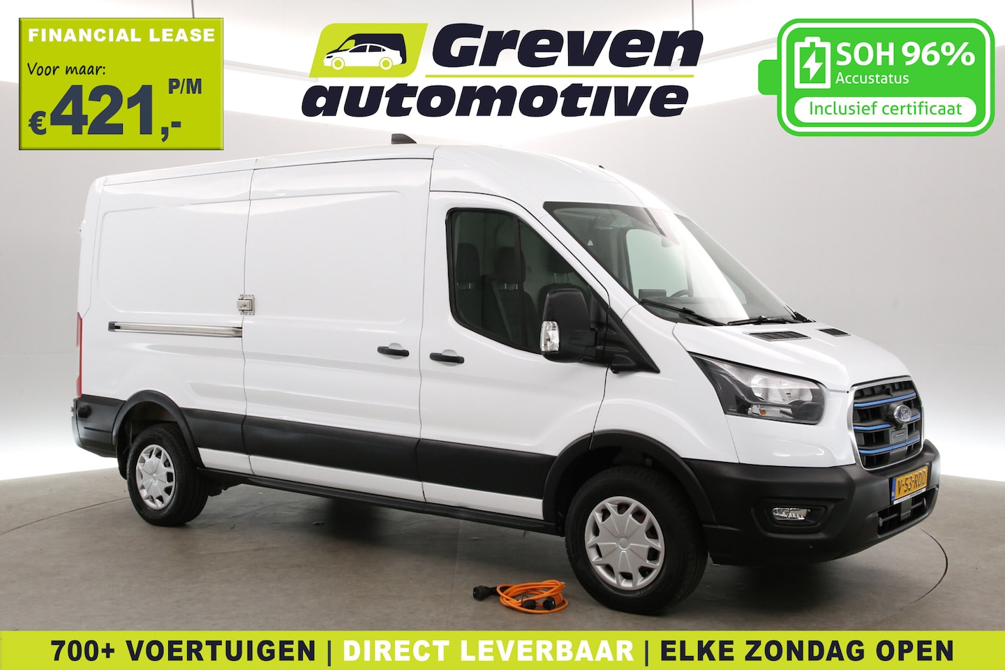 Ford E-Transit - L3H2 68 kWh 184PK | Snelladen | SOH 96% | Clima | Cruise | 360° | Carplay | 3 Zits | Navi - AutoWereld.nl