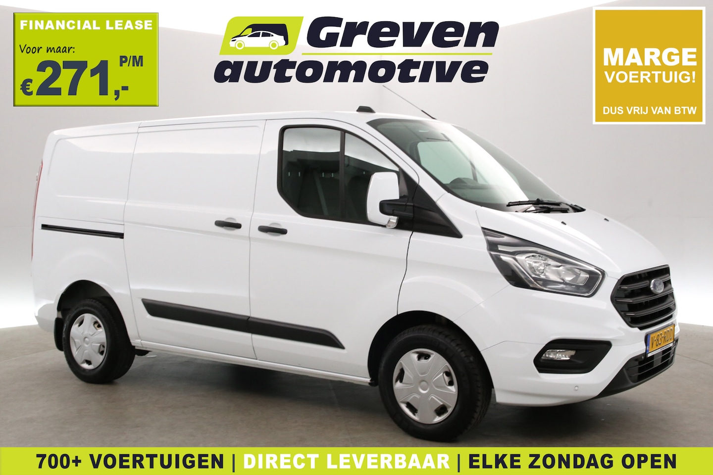 Ford Transit Custom - 2.0 TDCI L1H1 | Marge | Airco | Cruise | 3 Zits | Parkeersens. - AutoWereld.nl