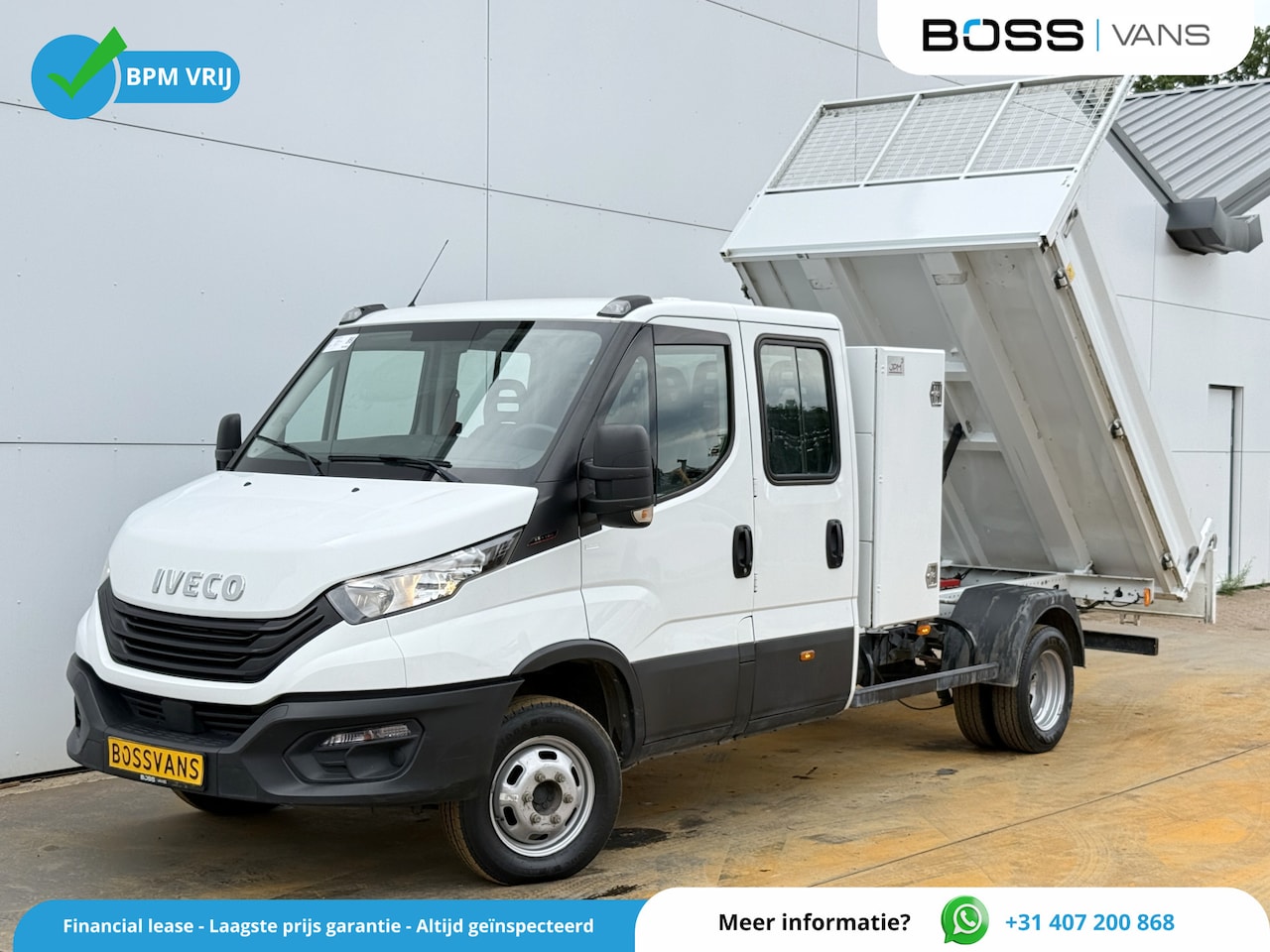 Iveco Daily - 35C16 3.0 Dubbele Cabine Kipper Dubbellucht 3,5t Trekhaak 6 Stoelen Airco Cruise Control B - AutoWereld.nl