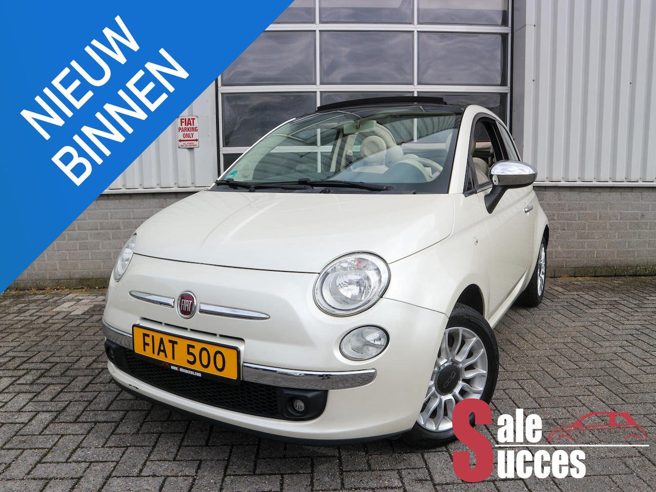 Fiat 500 C - 1.2 Lounge Parelmoer | Parkeersensoren - AutoWereld.nl