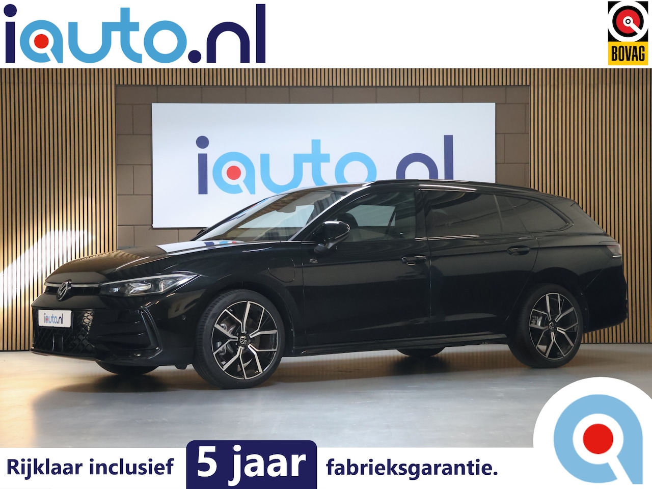Volkswagen Passat Variant - 1.5 eHybrid 272PK R-Line Black Style Leder/Pano/IQ.Light/360/Headup/HK/Navi Max/ACC/19"/Tr - AutoWereld.nl