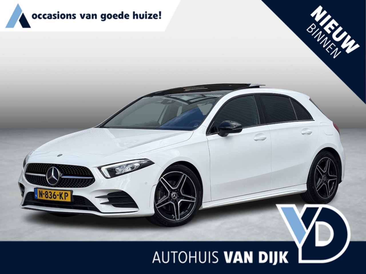 Mercedes-Benz A-klasse - 180 Premium AMG Line | Pano-Dak/Sfeerverlichting/Camera/18-inch - AutoWereld.nl