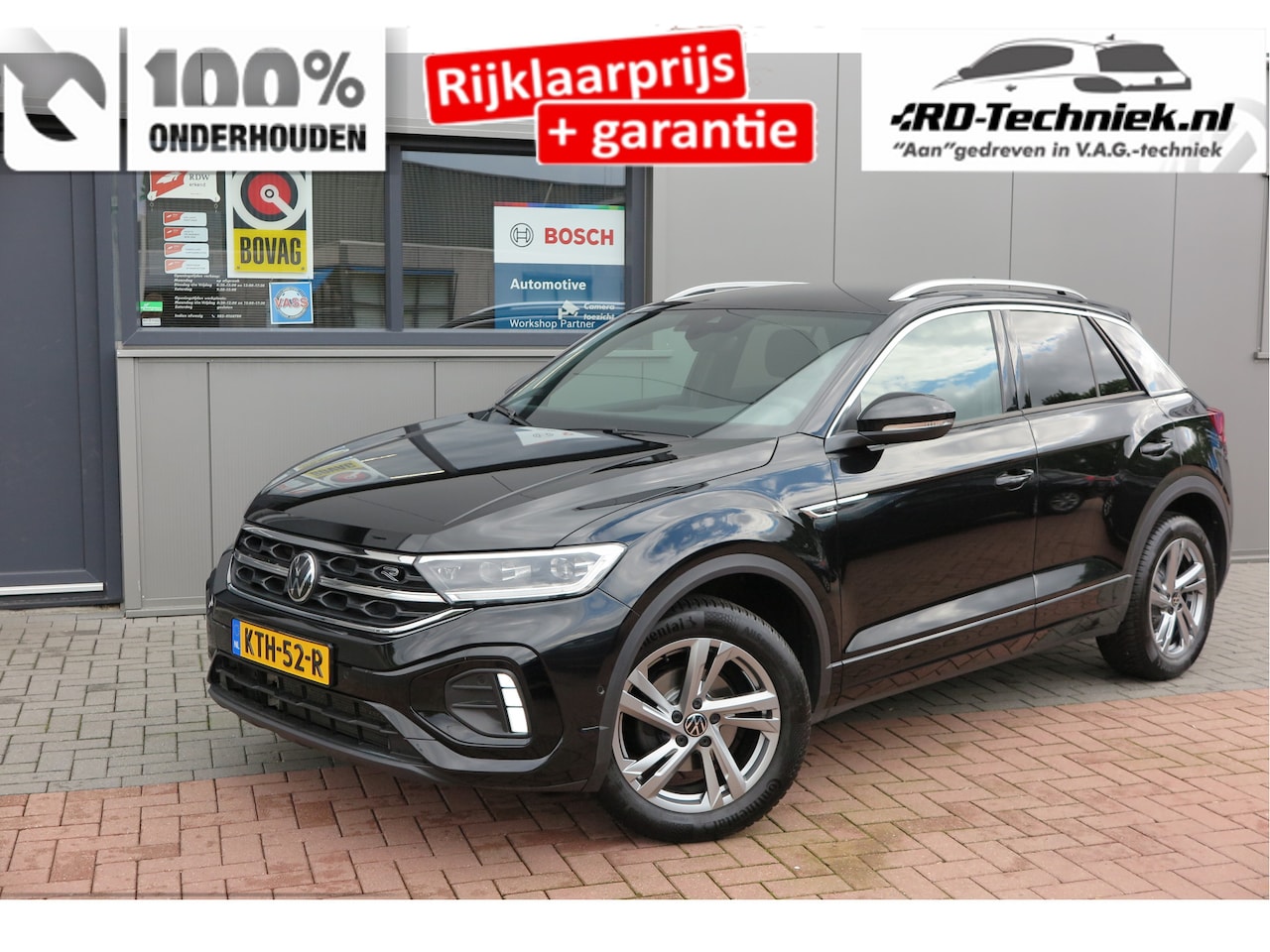 Volkswagen T-Roc - 1.5 TSI 150pk DSG R-Line , Fabrieksgarantie t/m 11-2027, Trekhaak afneembaar , Virtual , S - AutoWereld.nl