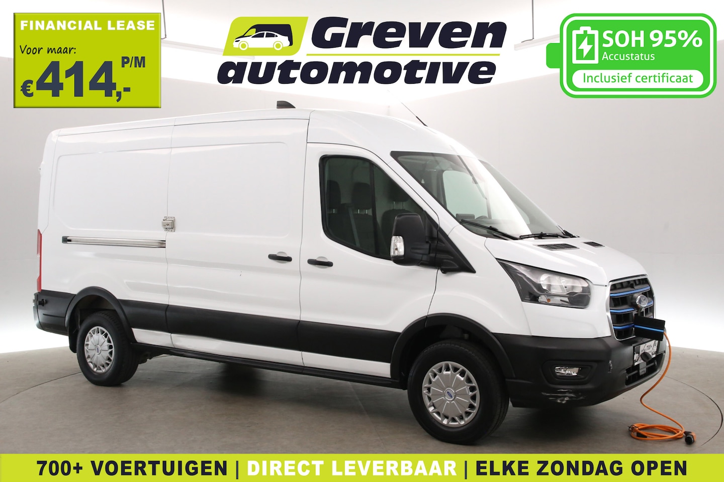 Ford E-Transit - L3H2 68 kWh | Snelladen | SOH 95% | 360° | Clima | 3 Zits | Cruise | Carplay | Parkeersens - AutoWereld.nl