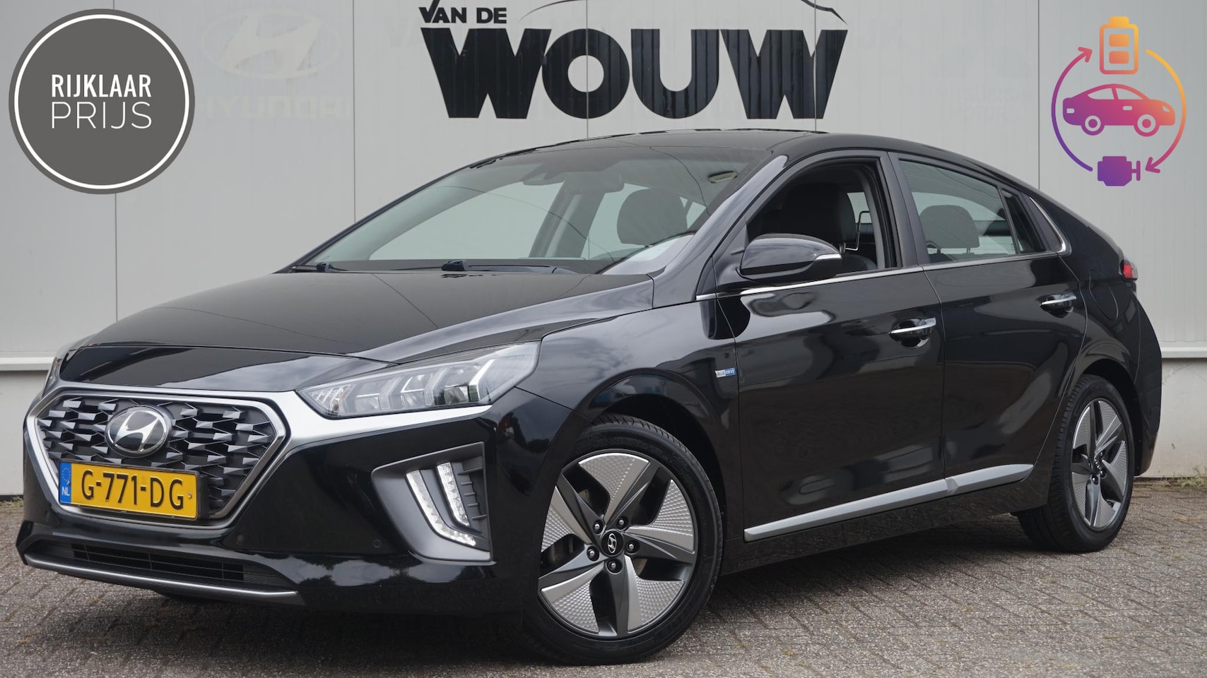 Hyundai IONIQ - 1.6 GDi Hybrid Premium Plus | Vol Opties | NL Auto | Elektr Stoelverst met Memory | Stoelk - AutoWereld.nl