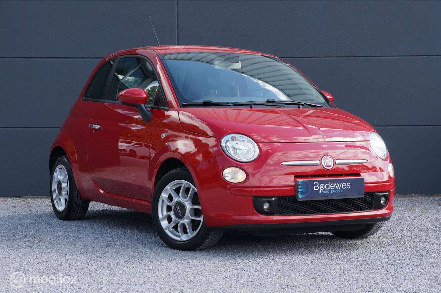 Fiat 500 - 1.2 Lounge H5 Airco Elek. Pakket Rosso Skai Leder! - AutoWereld.nl