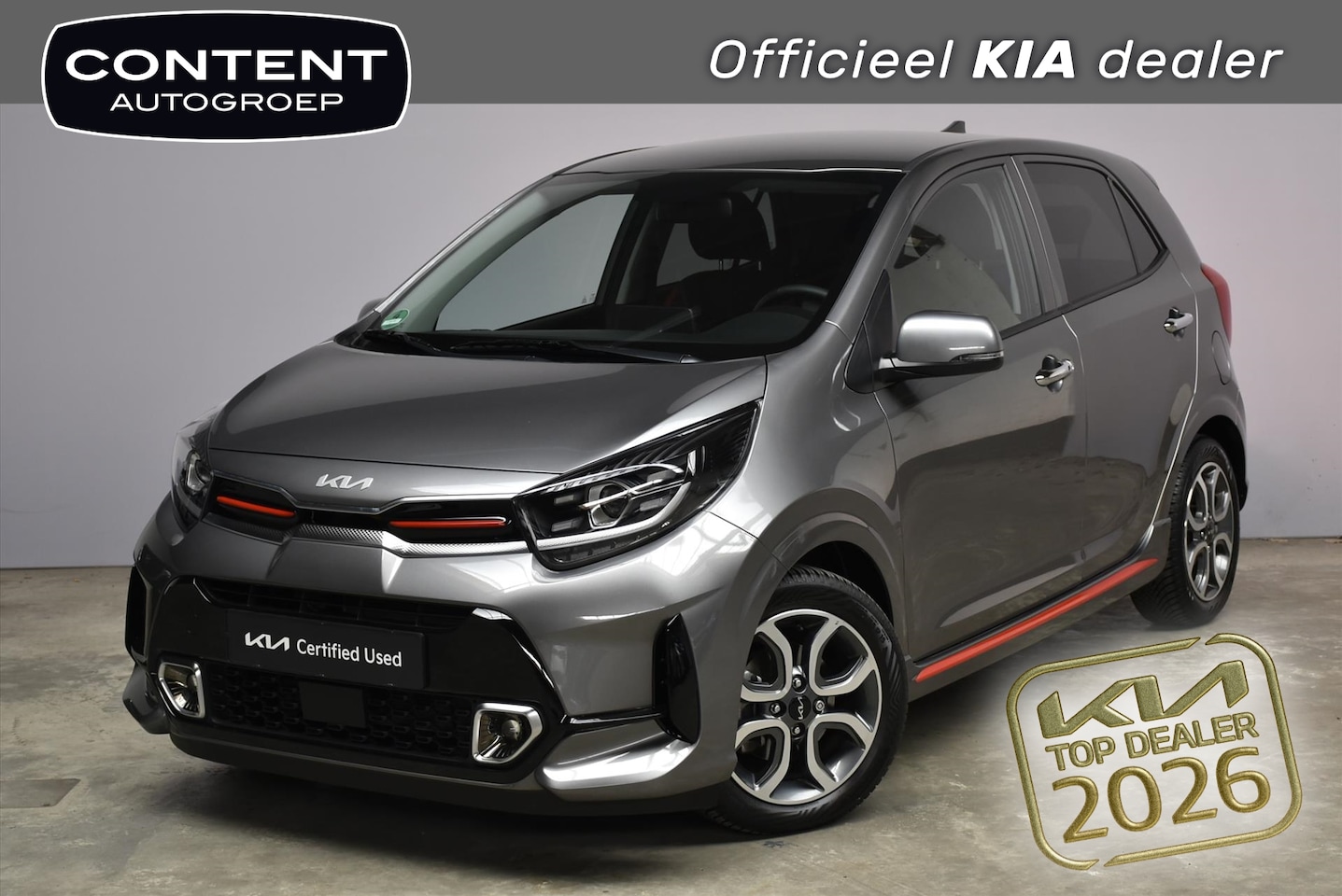 Kia Picanto - 1.0 DPi Automaat 67pk 4-zits GT-Line | Navigatie | Leder | All-season banden - AutoWereld.nl