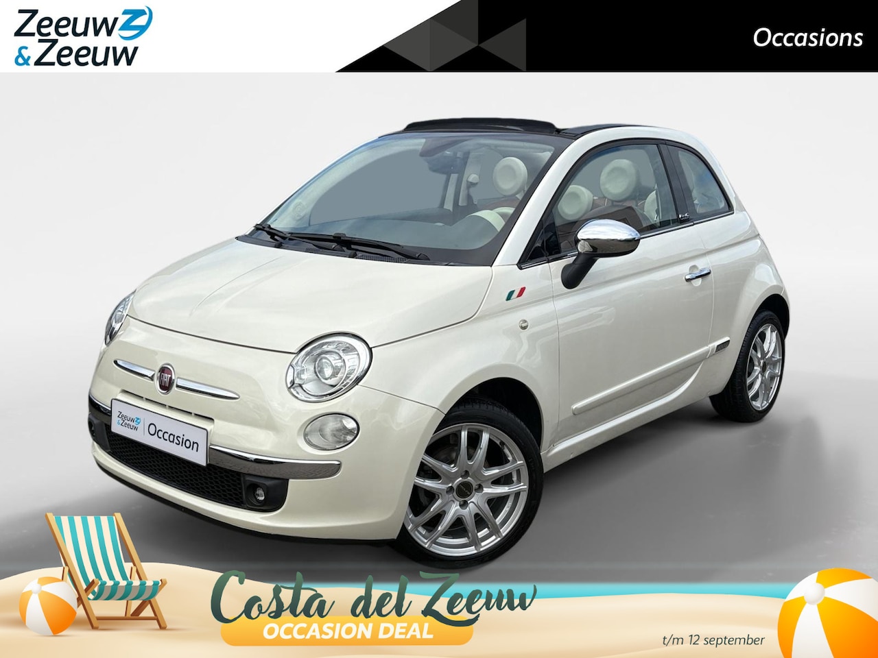 Fiat 500 C - 1.2 Rock | Cabrio| Automaat| Bi-xenon koplampen| Elektrisch bedienbare kap| - Interscope H - AutoWereld.nl