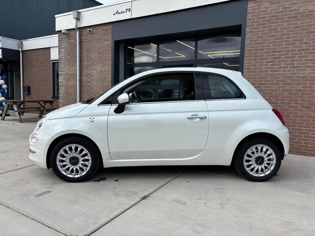 Fiat 500 - 0.9 TwinAir Turbo Lounge | Org-NL auto. Lage km. Pearl White. Airco. U-connect.