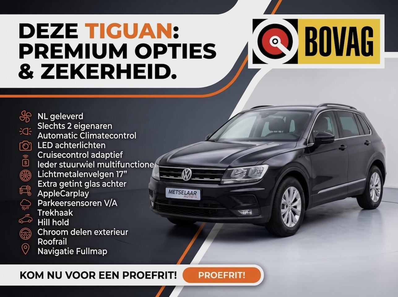Volkswagen Tiguan - 1.5 TSI ACT ✅Adapt.cruise ✅AppleCarplay - AutoWereld.nl