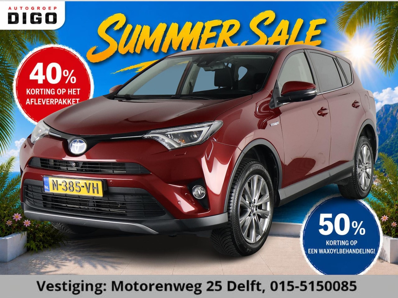 Toyota RAV4 - 2.5 HYBRID AWD DYNAMIC GARANTIE 4-2029! TREKHAAK . PARKEERSENSOREN VOOR & ACHTER . STOEL/S - AutoWereld.nl