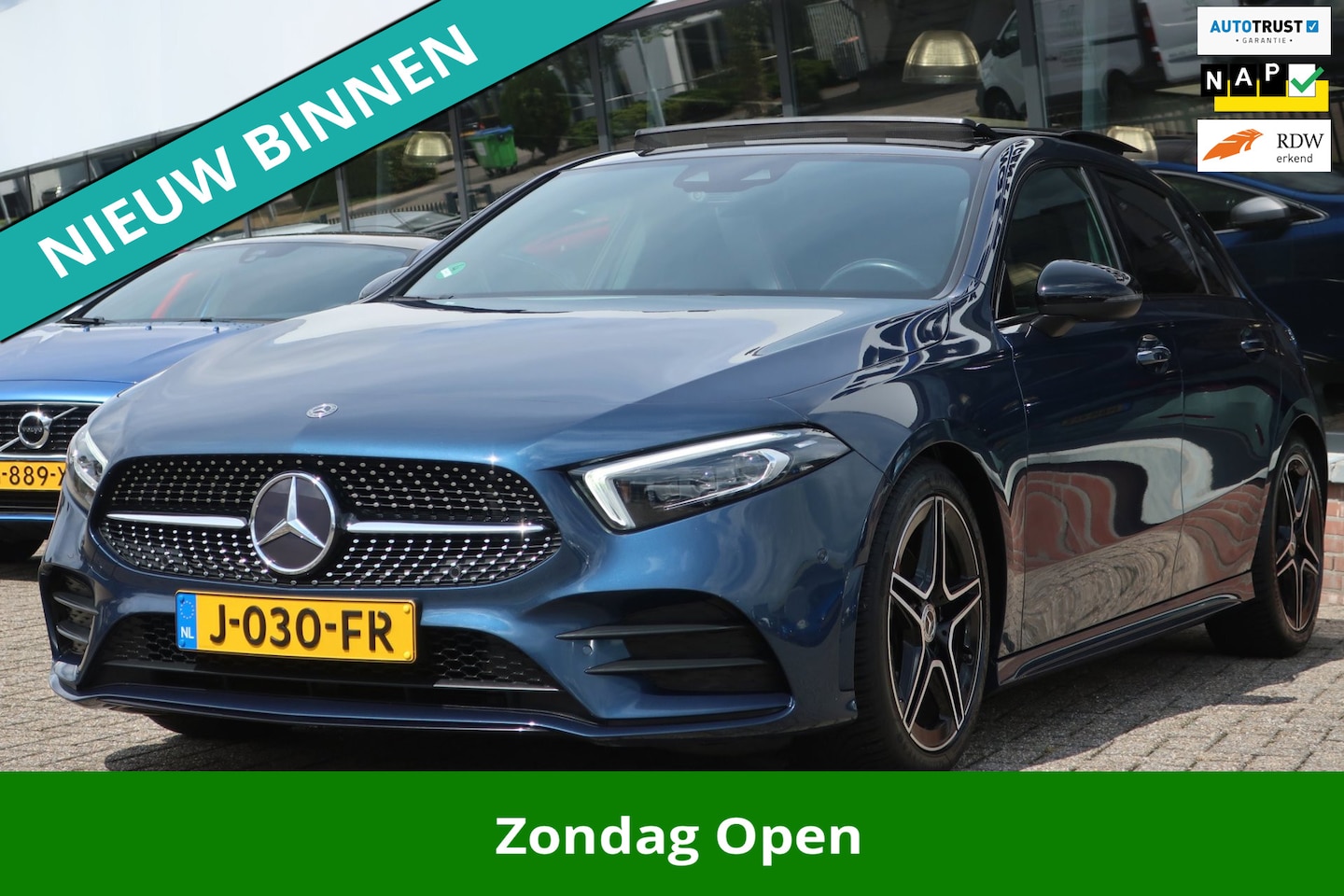 Mercedes-Benz A-klasse - 180 Business Solution AMG BURMEIS_CAM_STL-MEMORIE_SFEER_PANO. - AutoWereld.nl