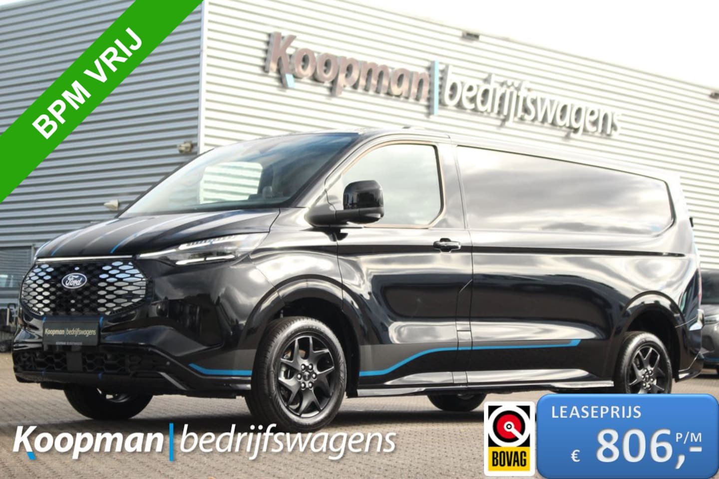 Ford Transit Custom - E-Transit 340 L2H1 Sport | 71kWh | 160kW/218pk | Trekgewicht 2300kg | Driver Assist | Pro - AutoWereld.nl