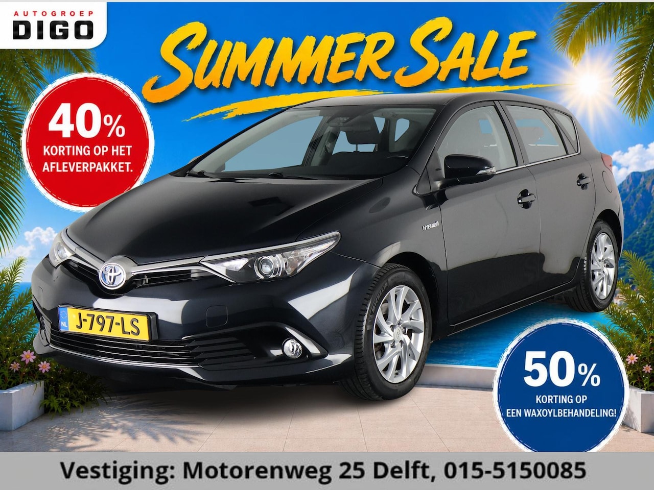 Toyota Auris - 1.8 Hybrid Aspiration . NAVIGATIE . CRUISE CONTROL . ACHTERUITRIJ CAMERA . - AutoWereld.nl