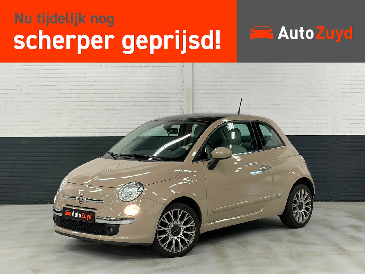 Fiat 500 - 1.2 Lounge Panoramadak / LM-Velgen / Clima / Parkeersensoren - AutoWereld.nl