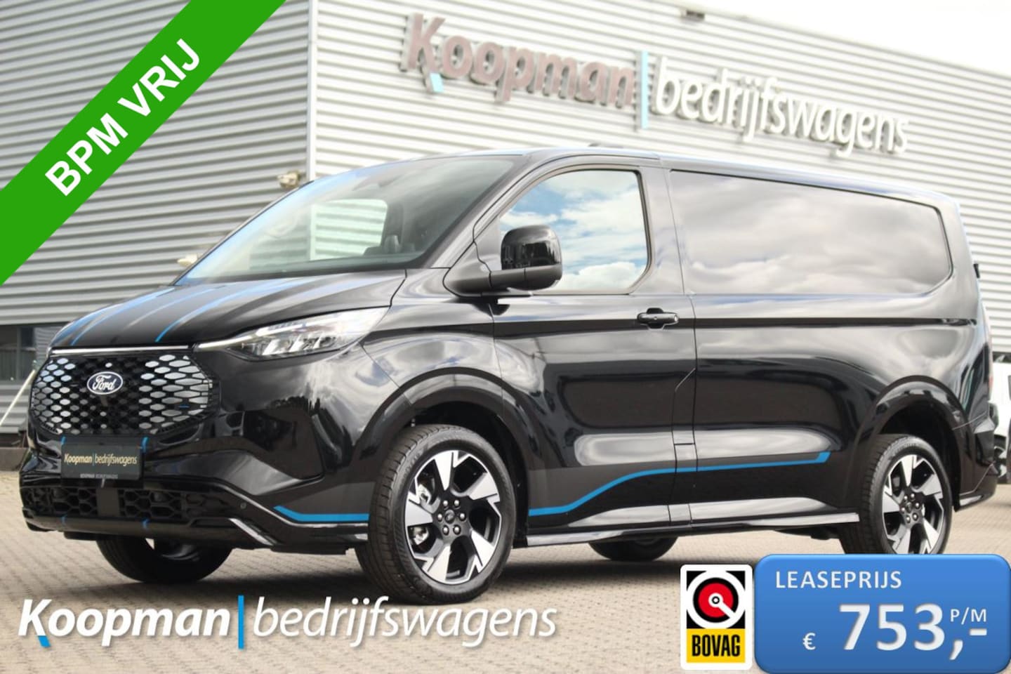 Ford Transit Custom - E-Transit 320 L1H1 Sport | 71kWh | 160kW/218pk | Trekgewicht 2300kg | Stoel+Stuurverw. | C - AutoWereld.nl
