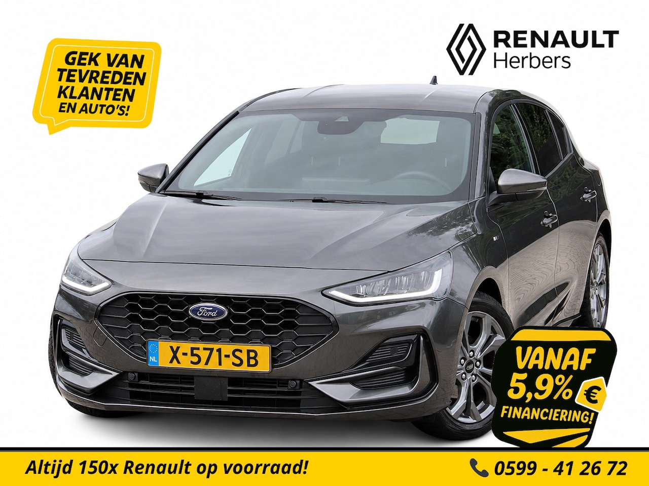 Ford Focus - 1.0 EcoBoost Hybrid Titanium Style ST Line / VEEL OPTIES / CAMERA / WINTERPACK / ADAPTIEVE - AutoWereld.nl
