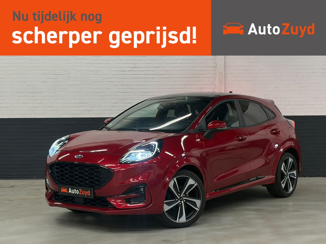 Ford Puma - 1.0 EcoBoost Hybrid ST-Line X 155pk Leder / Navi / Camera / Panoramadak / Winterpakket - AutoWereld.nl
