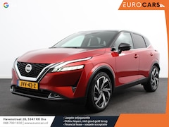 Nissan Qashqai - 1.3 MHEV Xtronic Tekna Plus Navigatie Climate control Head up leder LMV Camera 360 Panoram