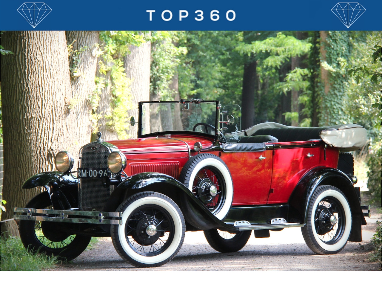 Ford Model A - Ford Pheaton 1931 4deurs Cabriolet | Whitewalls | Dubbel reserve wielen | Koffer - AutoWereld.nl