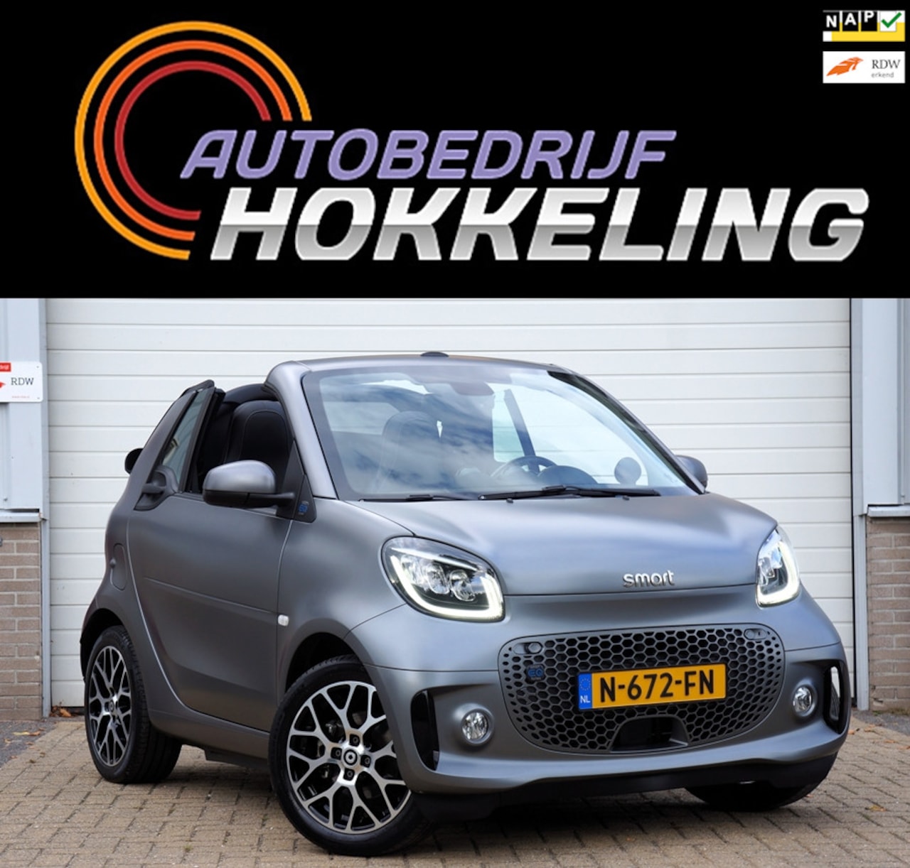 Smart Fortwo cabrio - EQ Comfort PLUS 18 kWh; Leder+Camera=ORG NL !! - AutoWereld.nl