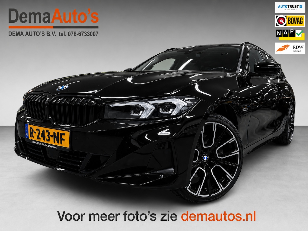 BMW 3-serie Touring - 320e SPORT FACELIFT 19'' SOH-TEST/NAVI/LED/DAB/CARPLAY/ECC/PDC/CRUISE/V-COCKPIT/LEDER/// - AutoWereld.nl