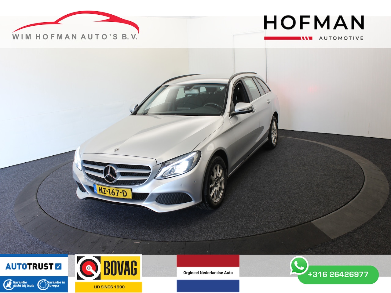 Mercedes-Benz C-klasse - 160 Premium EL trehaak Navi EL stoel verst - AutoWereld.nl
