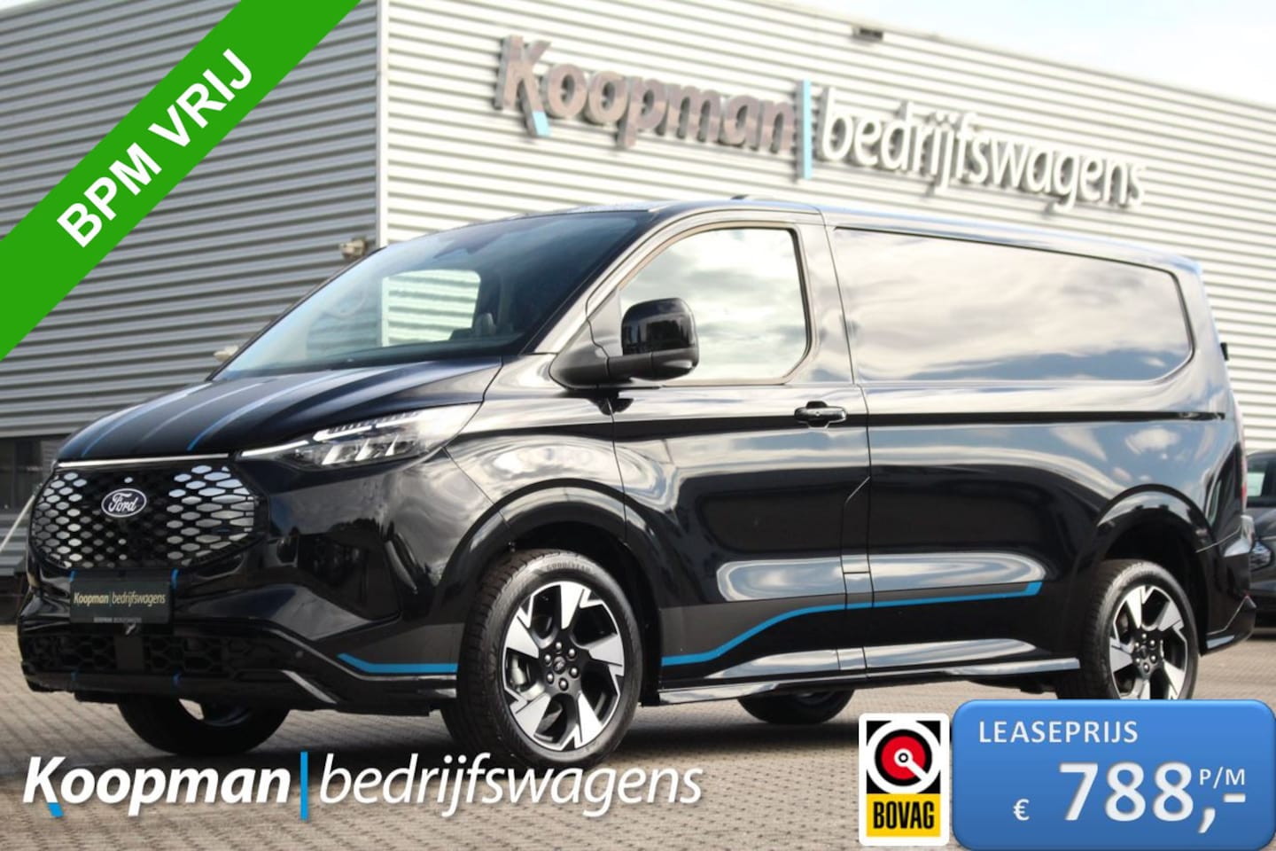 Ford Transit Custom - E-Transit 320 L1H1 Sport | 71kWh | 160kW/218pk | Trekgewicht 2300kg | Driver Assist | Adap - AutoWereld.nl