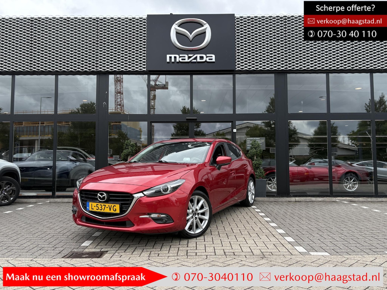 Mazda 3 - 2.0 SkyActiv-G 120 TS+ Head-Up-Display / Keyless / Bose audio / 18'' lichtmetaal / Cruise - AutoWereld.nl