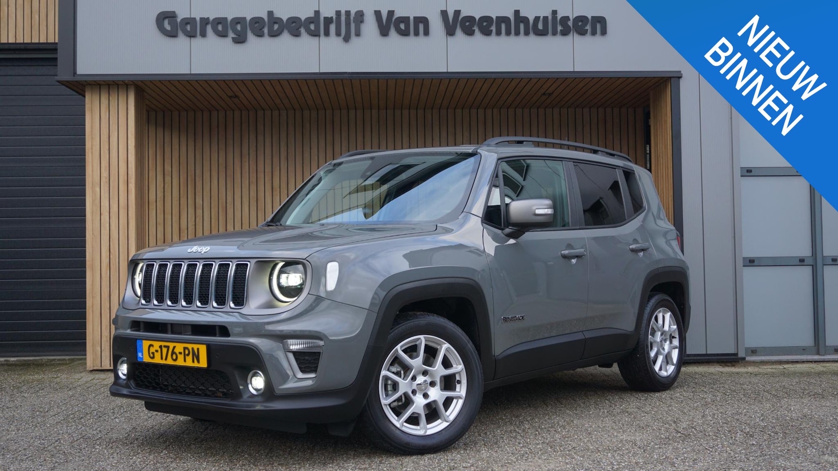 Jeep Renegade - 1.3T-e 150pk Automaat Limited LED Navi 17inch LM ACC *Sting Grey* 1e Eigenaar NL Auto 1559 - AutoWereld.nl