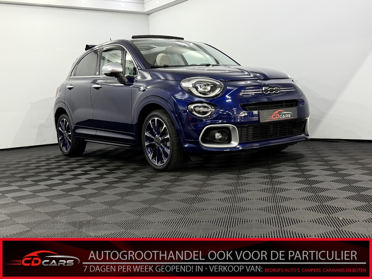 Fiat 500 X - 1.5 Hybrid Yacht Club Capri Cabrio Leder, Camera, Navi, Cruise control adaptief, Rijstrook - AutoWereld.nl