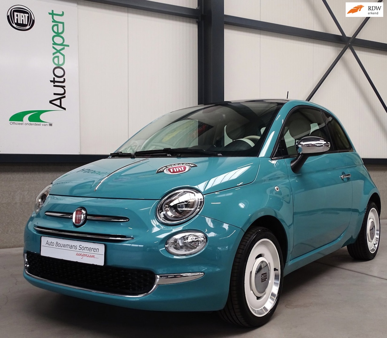 Fiat 500 - 1.2 "ANNIVERSARIO" - CLIMATE/CRUISE/ISOFIX/PANODAK/PARK.SENSOREN/UNIEK !! - AutoWereld.nl