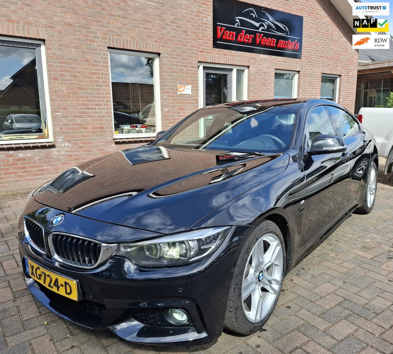 BMW 4-serie Gran Coupé - 420i High Executive M-Sport. O.a. leder, camera, cruise, navi, stoelverw, etc. Prijs rijkl - AutoWereld.nl