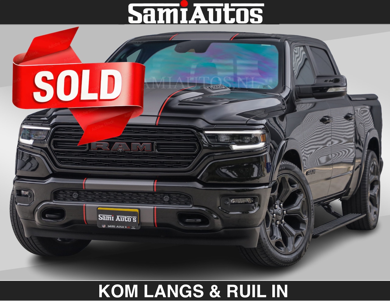 Dodge Ram Pick Up - LIMITED | TRAINHORN | | HUD | UITLAATKLEP | LUCHTVERING | STRIPING | PANODAK | BOM VOL | B - AutoWereld.nl