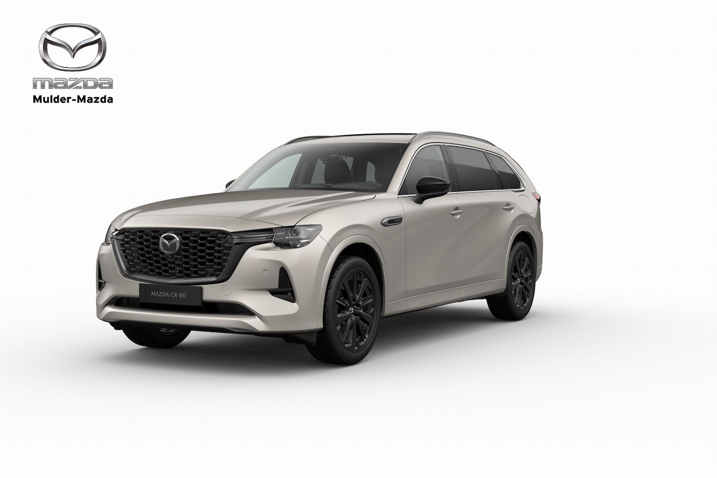 Mazda CX-80 - e-Skyactiv PHEV Homura Plus - Zwart Nappa Leder | 12,3-inch TFT-kleurendisplay met bedieni - AutoWereld.nl