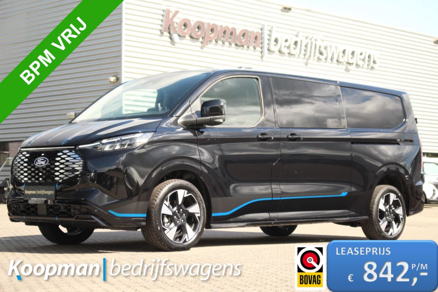 Ford Transit Custom - E-Transit 320 L2H1 Sport DC 71 kWh | 160kW/218pk | Trekgewicht 2300kg | Driver Assist | Ad - AutoWereld.nl