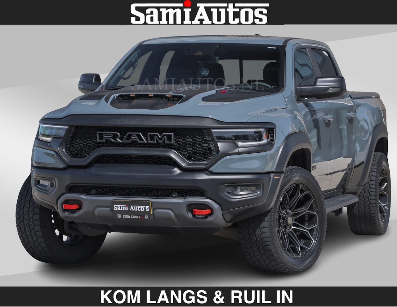 Dodge Ram Pick Up - TRX 6.2 V8 HELLCAT | ANVIL SPECIAL ORIGINAL COLOR | CARBON | RODE STIKSELS | BOM VOL | CRE - AutoWereld.nl