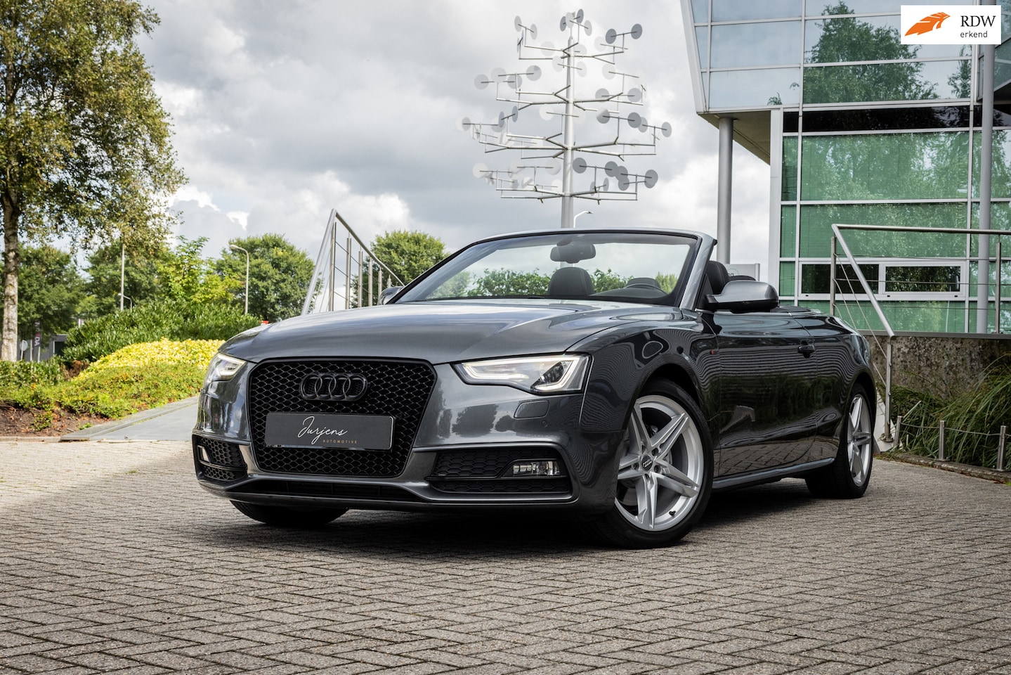 Audi A5 Cabriolet - 1.8 TFSI S-Line (170pk) Nekverwarming | Facelift | Daytonagrau | - AutoWereld.nl