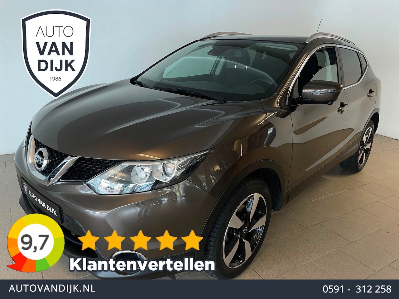 Nissan Qashqai - 1.2 N-Connecta AIRCO NAVI CRUISE ELEK RAMEN CENT VERG TREKHAAK PANO DAK ZEER NETTE AUTO - AutoWereld.nl