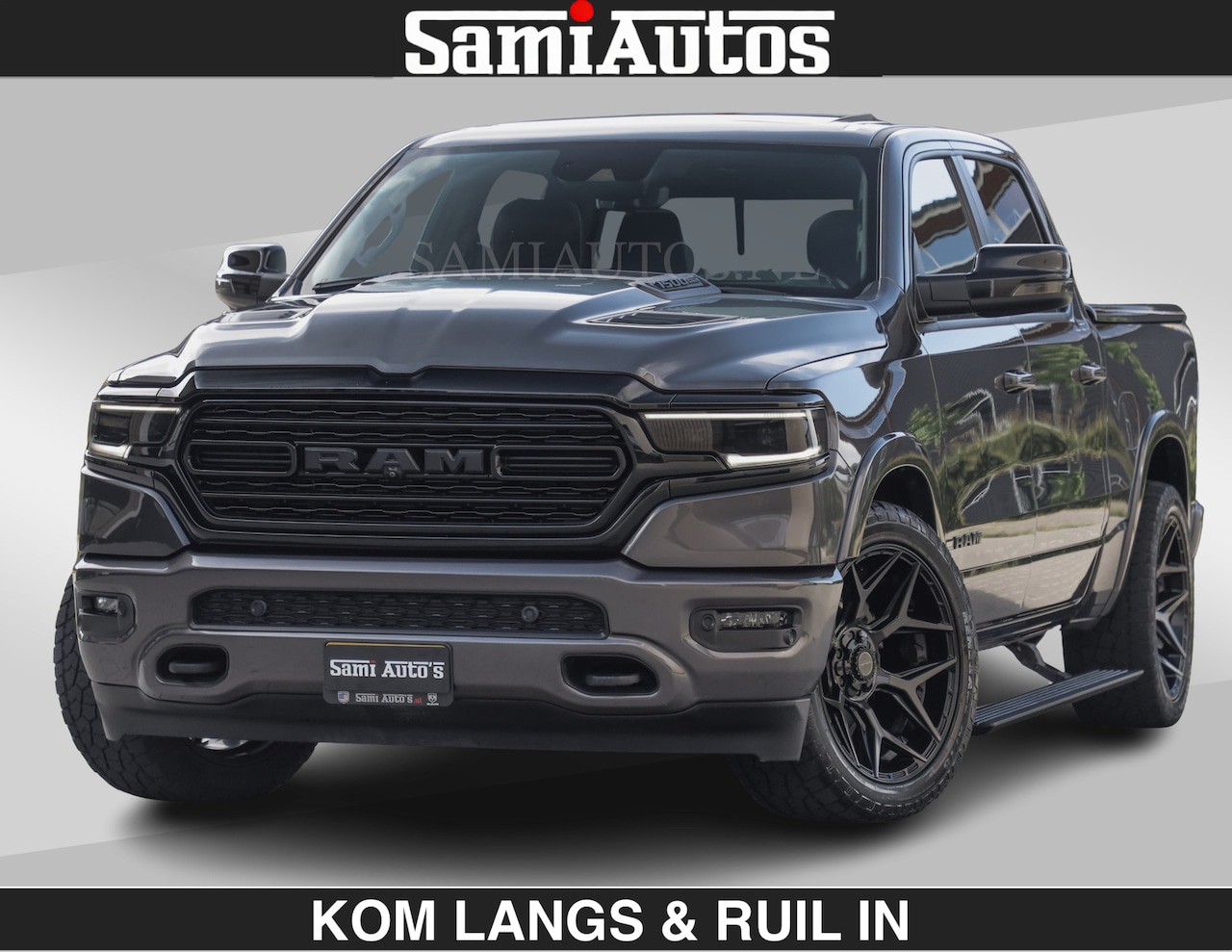 Dodge Ram Pick Up - LIMITED 5.7 V8 402PK | HUD | 4PL WHEELS | LUCHTVERING |OPEN UILAAT KLEP | BOM VOL | GRANIT - AutoWereld.nl