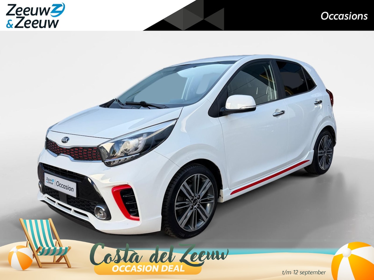 Kia Picanto - 1.2 CVVT GT-Line | Zeer compleet | Lederen bekleding | Navigatie | Achteruitrijcamera | St - AutoWereld.nl